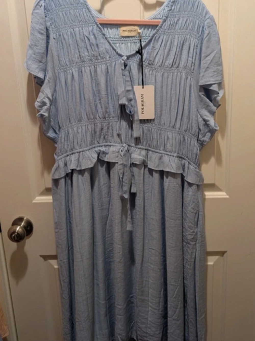 Polagram Light Blue Midi Dress